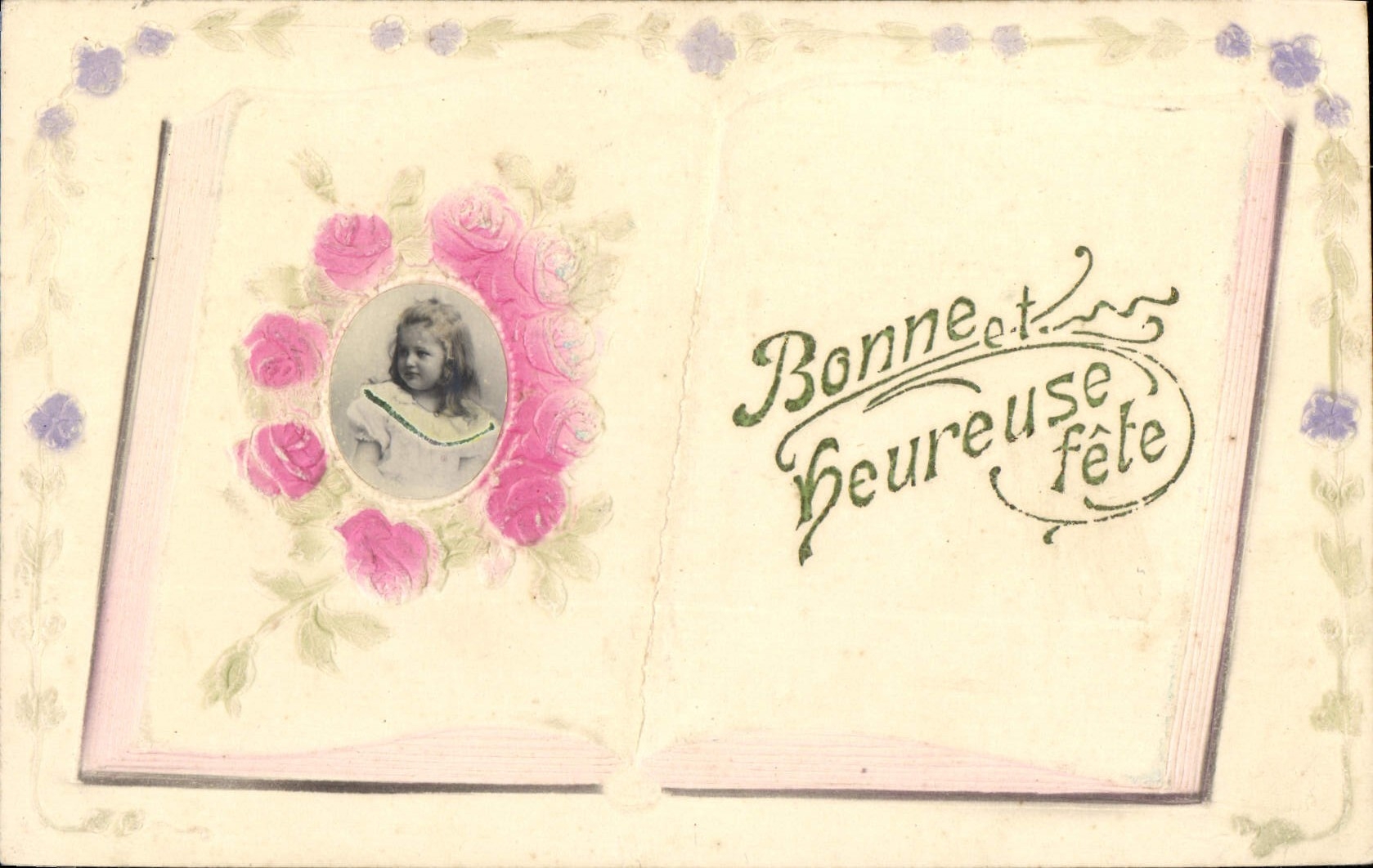 CPA Fantaisie Fleurs Enfant