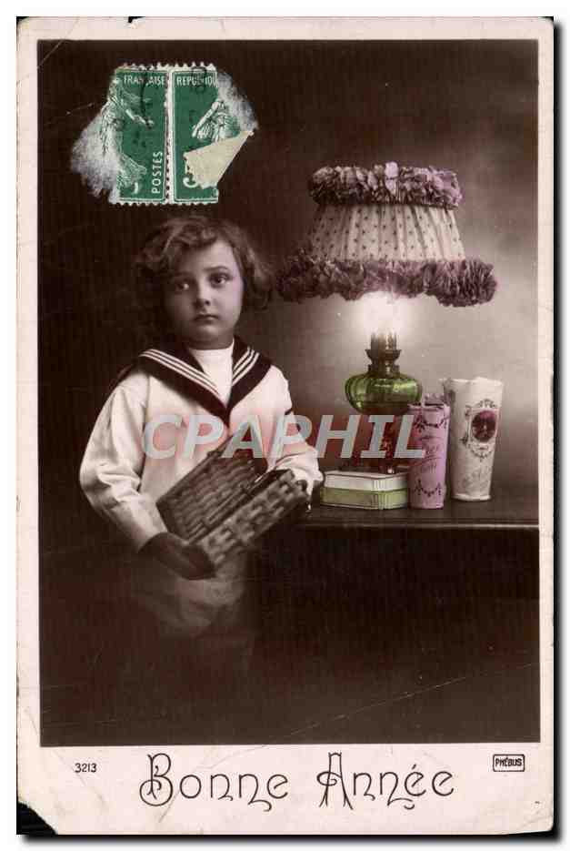 Petite fille en uniforme marin — Bonne Année — Phébus, n° 3213