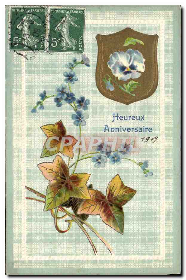 CPA Fantaisie Fleurs Vigne