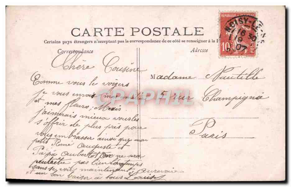 CPA Fantaisie Femme — Verso