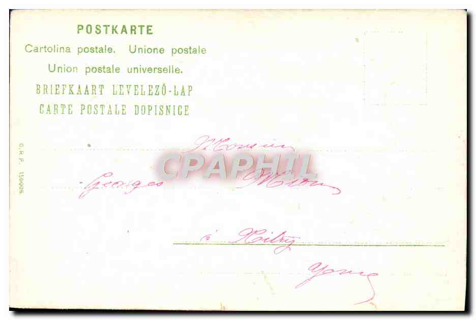 CPA Fantaisie Fleurs  — Verso