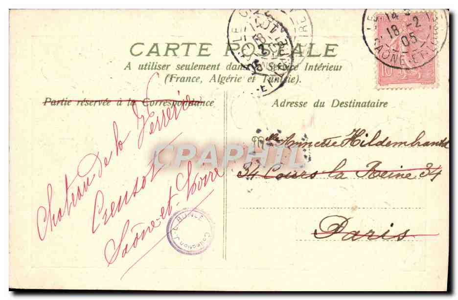 CPA Fantaisie Fleurs  — Rückseite