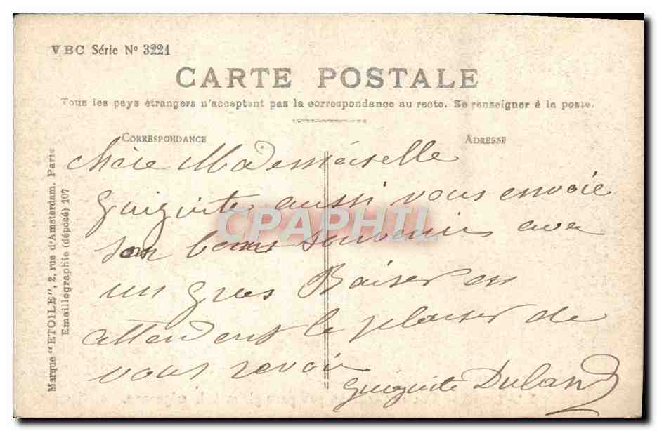 CPA Fantaisie Enfant L'aieul — Verso