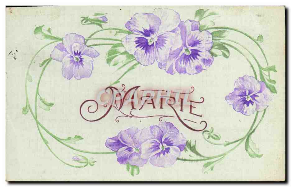 CPA Fantaisie Fleurs Marie 