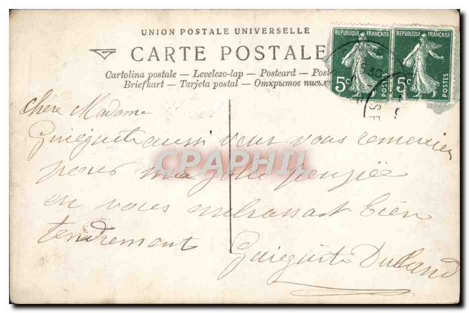 CPA Fantaisie Enfant Oiseau — Rückseite