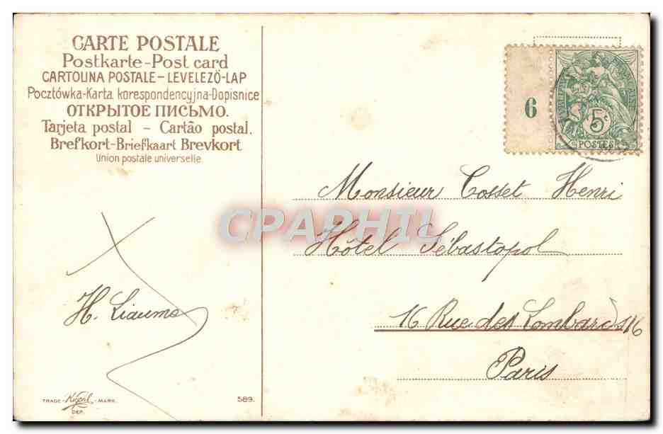 CPA Fantaisie Homme Poire  — Verso