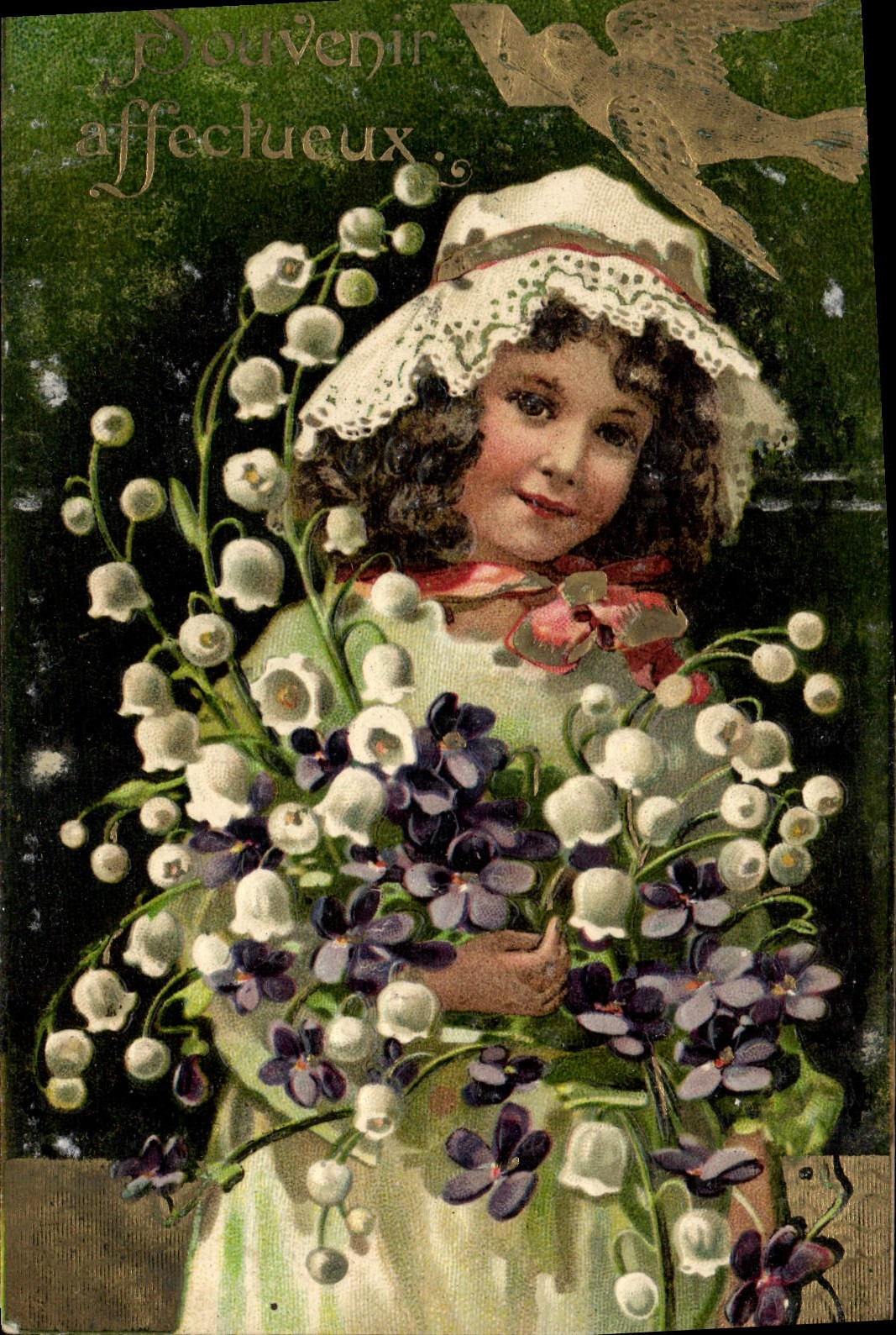 CPA Fantaisie Enfant Fleurs 
