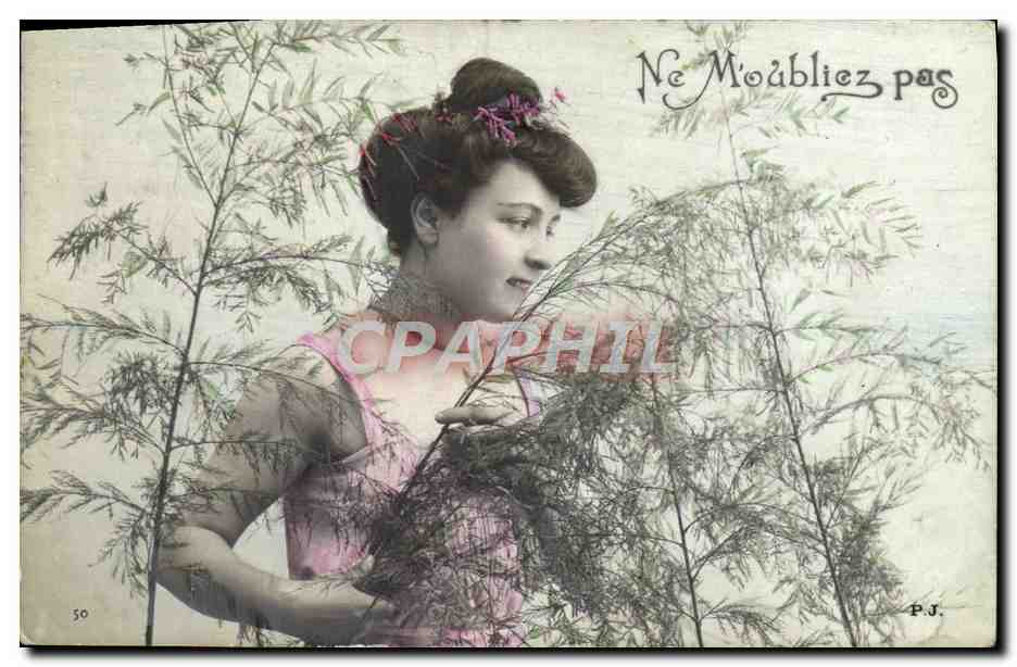 Jeune femme parmi les bambous — Ne M'oubliez pas — P.J. n° 50