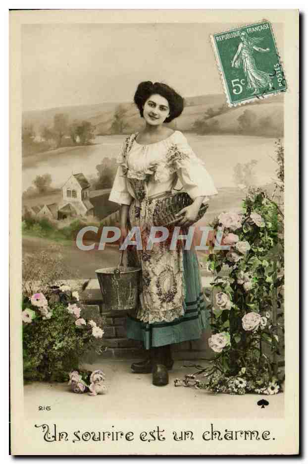 CPA Fantaisie Femme