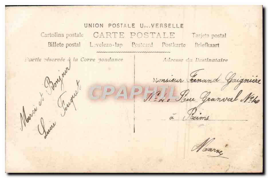 CPA Fantaisie Femme — Rückseite