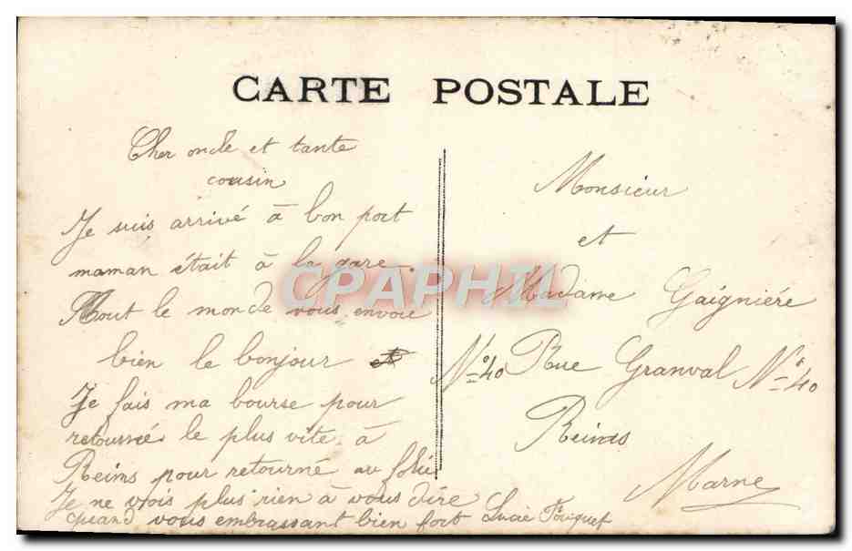 CPA Fantaisie Femme — Rückseite