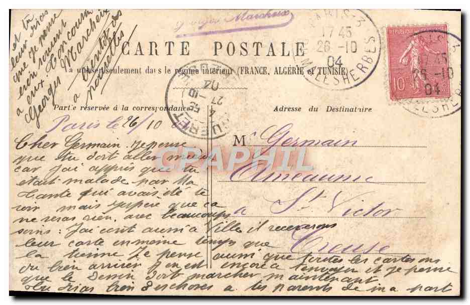 CPA Fantaisie Femme — Verso