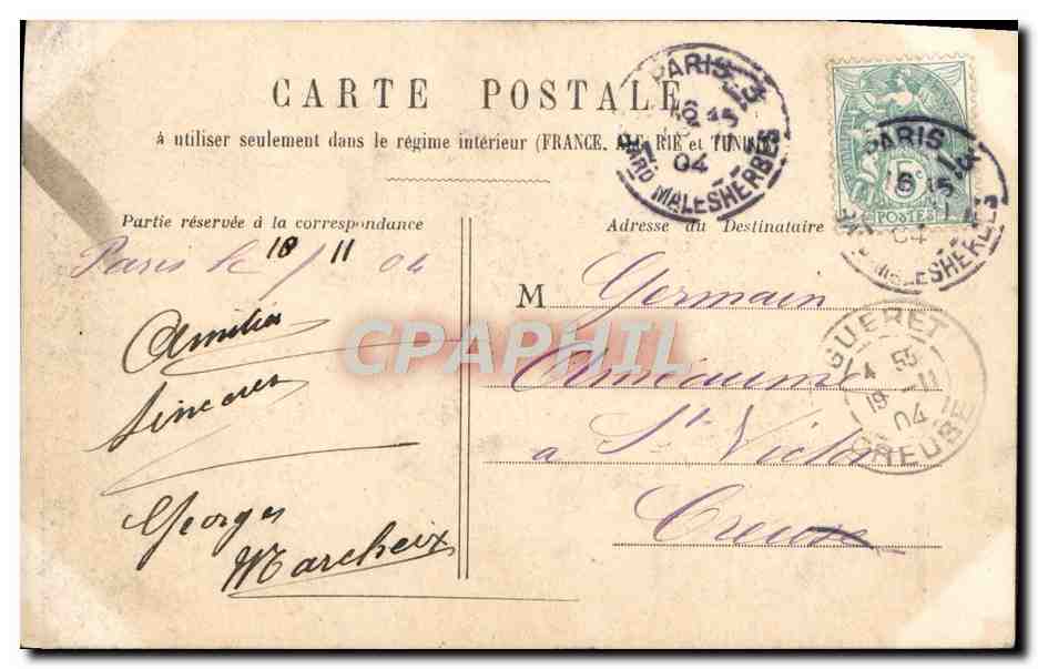 CPA Fantaisie Femme — Verso