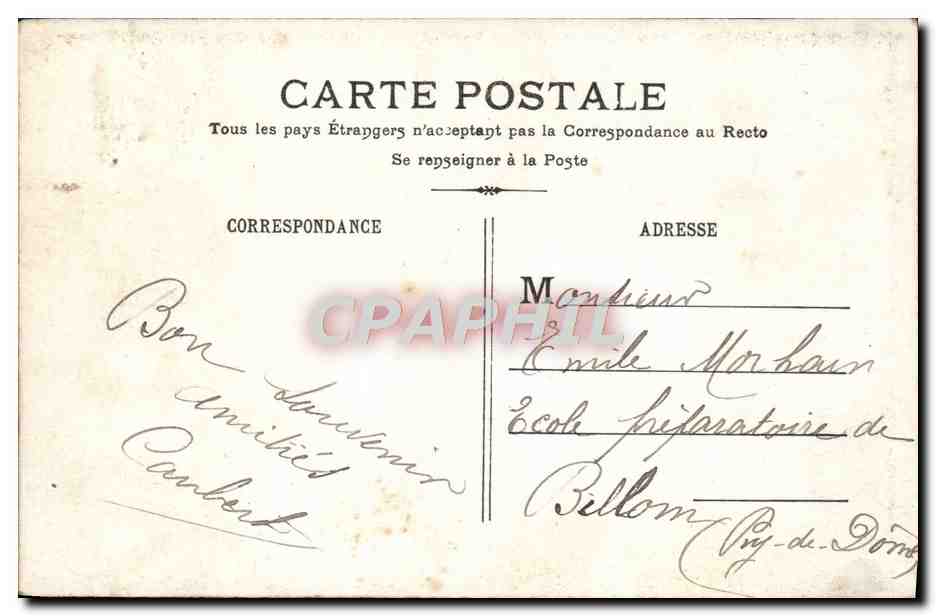 CPA Fantaisie Enfant Chevre Bouc — Verso