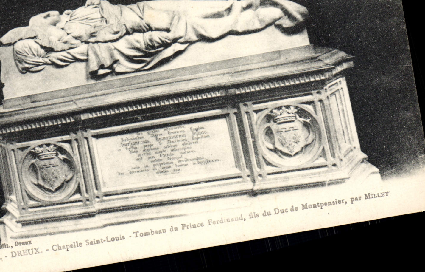 Dreux - Chapelle Saint-Louis - Tombeau du Prince Ferdinand, fils du Duc de Montpensier, par MILLET