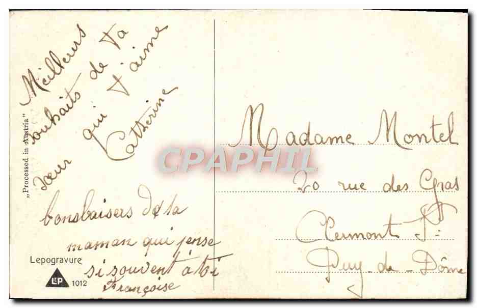 CPA Fantaisie Bonne Annee — Rückseite