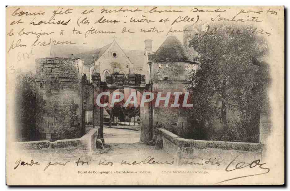 CPA Foret De Compiegne Saint Jean Aux Bois Porte fortifiee de l'abbaye 