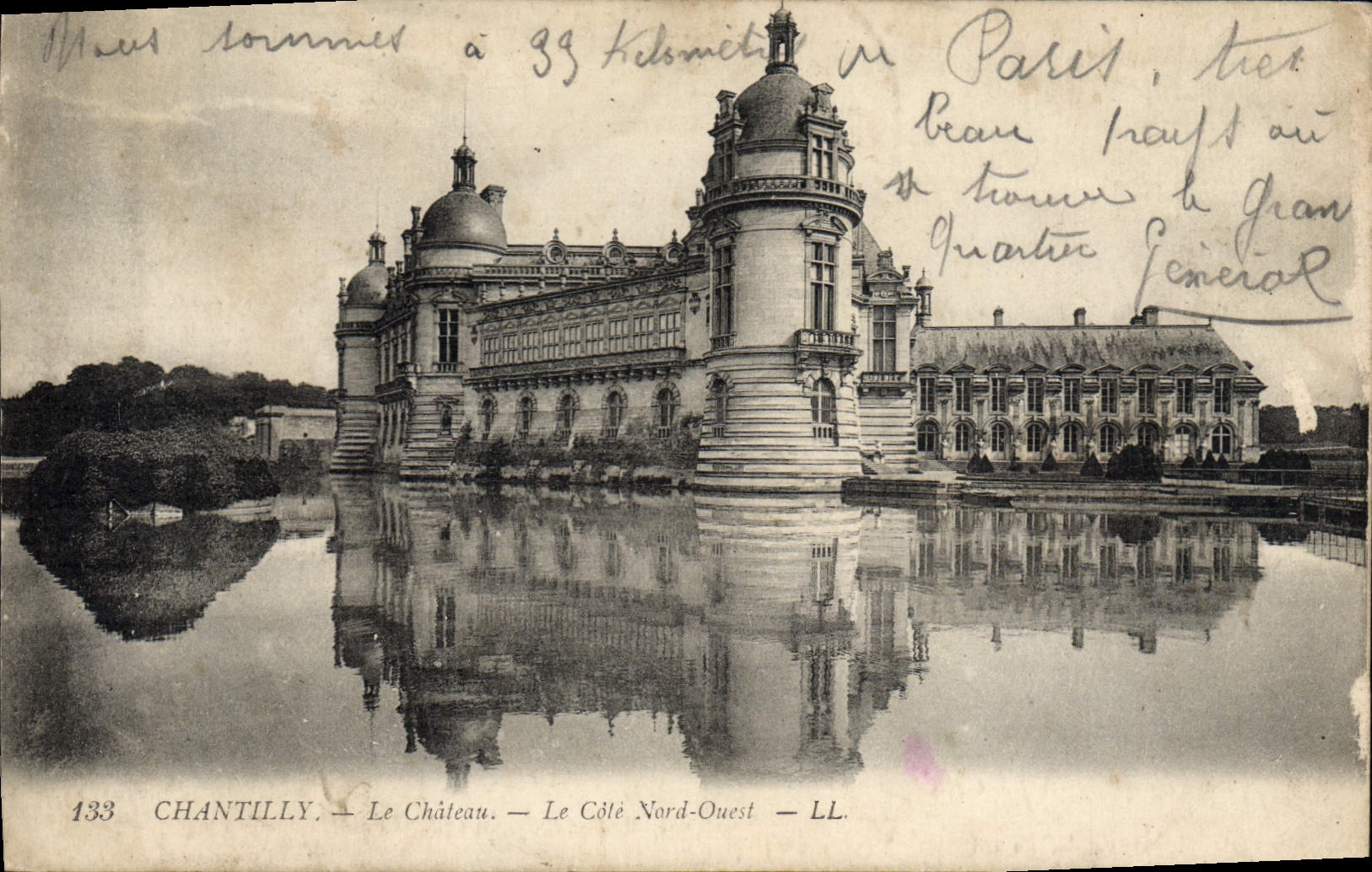 Chantilly — Le Château — Le Côté Nord-Ouest — LL. — N° 133