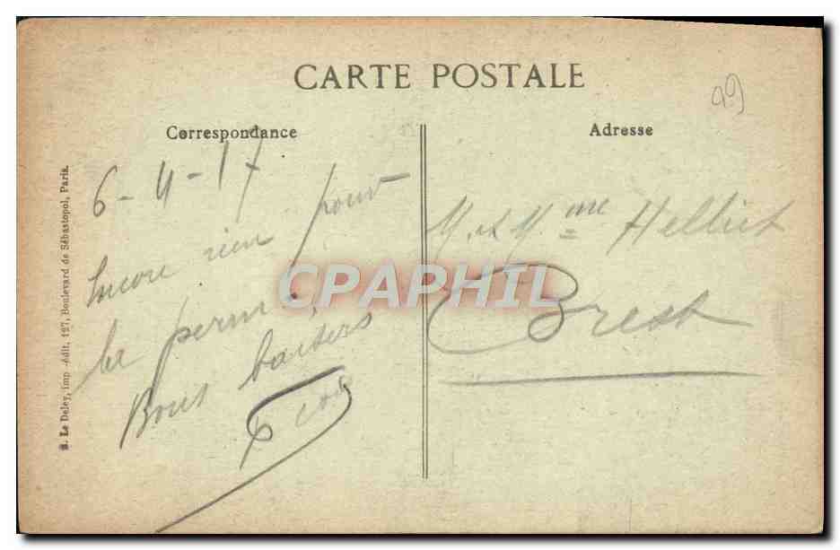 Noyon — Les Ruines — Guerre 1914-15-16-17 — Visé, Paris No 1589 — Back