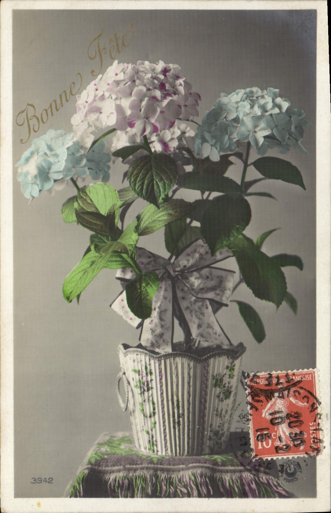 CPA Fantaisie Fleurs Bonne Fete