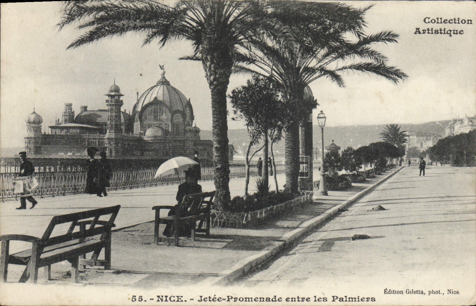 CPA Nice Jetee Promenade Entre Les Palmiers