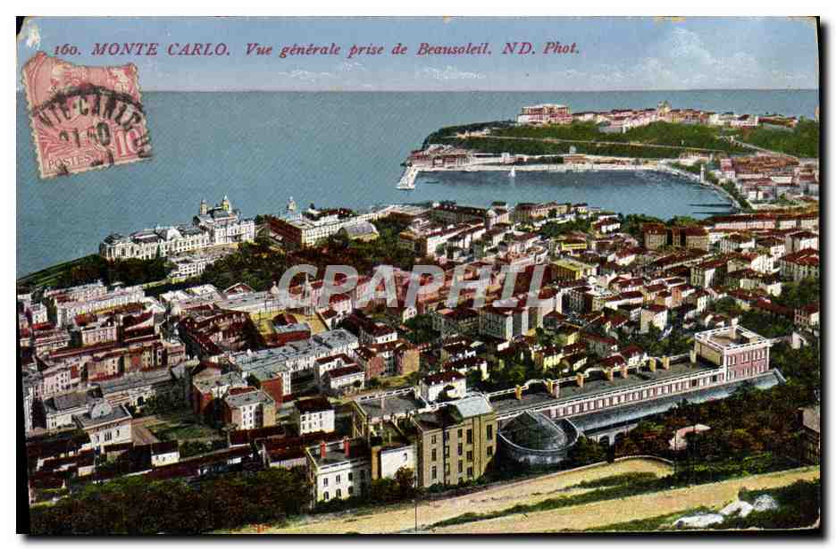 CPA Monte Carlo Vue Generale Prise De Beausoleil