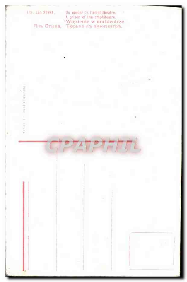 Jan Styka — Un cancer de l'amphithéâtre — Éditeur : Jan Styka, n° 139 — Rückseite