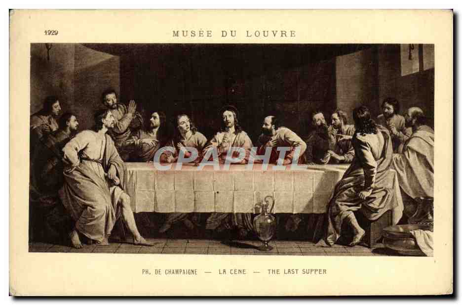 CPA Paris Musee Du Louvre Ph de Champagne La Cene 