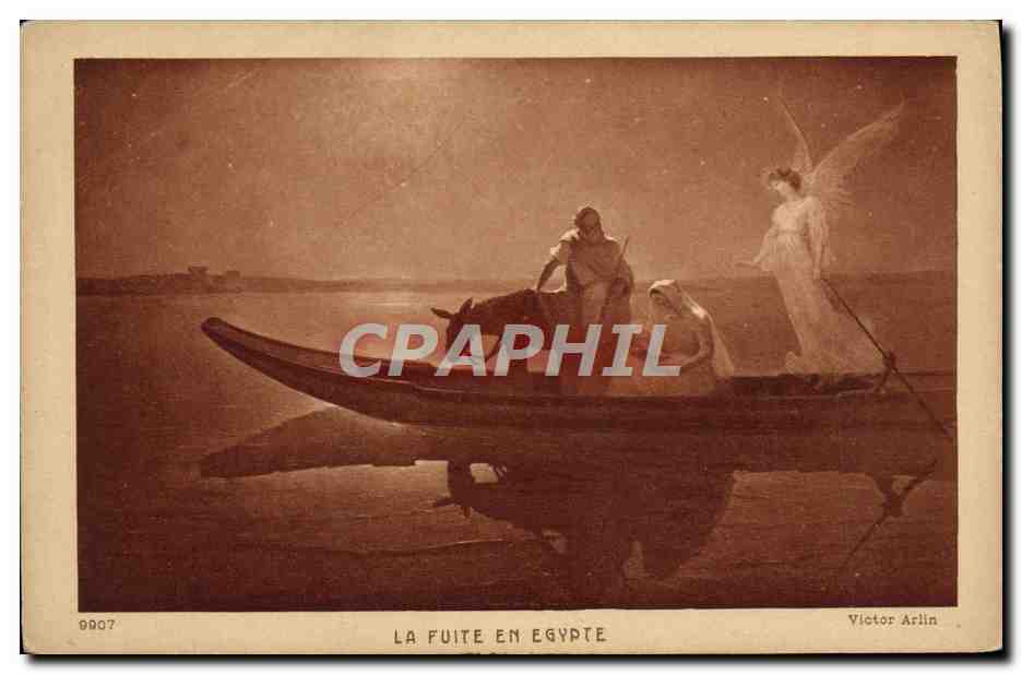 CPA La Fuite En Egypte Ange 