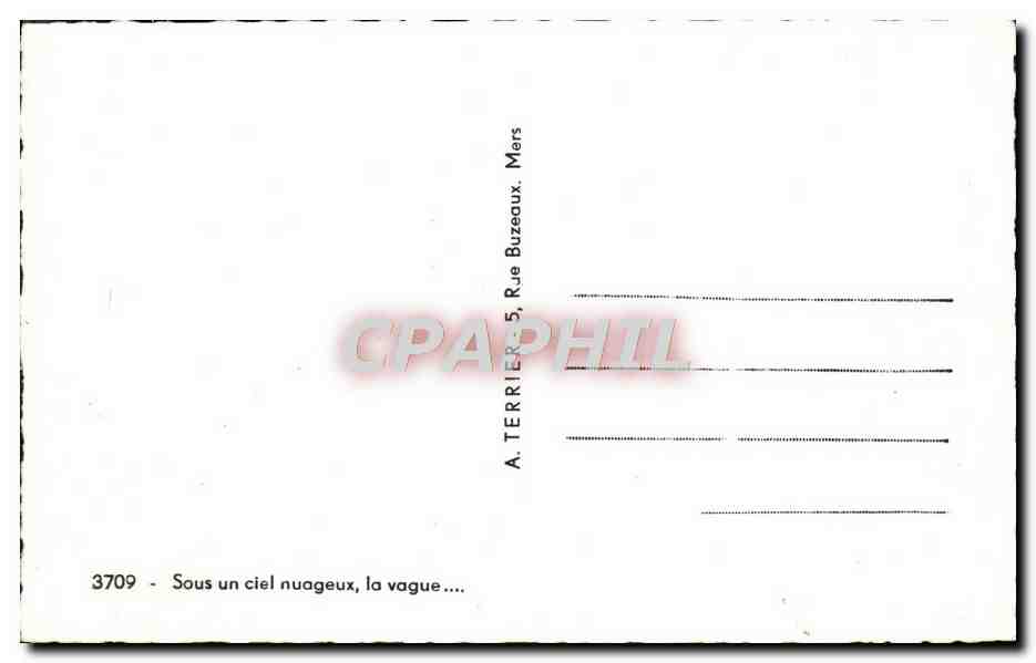 CPM Sous Un Ciel Nuageux La Vague — Back