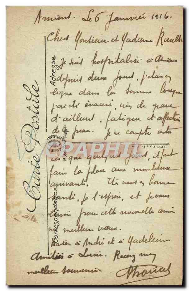 CPA Amiens Le Pont Lemerchier — Back