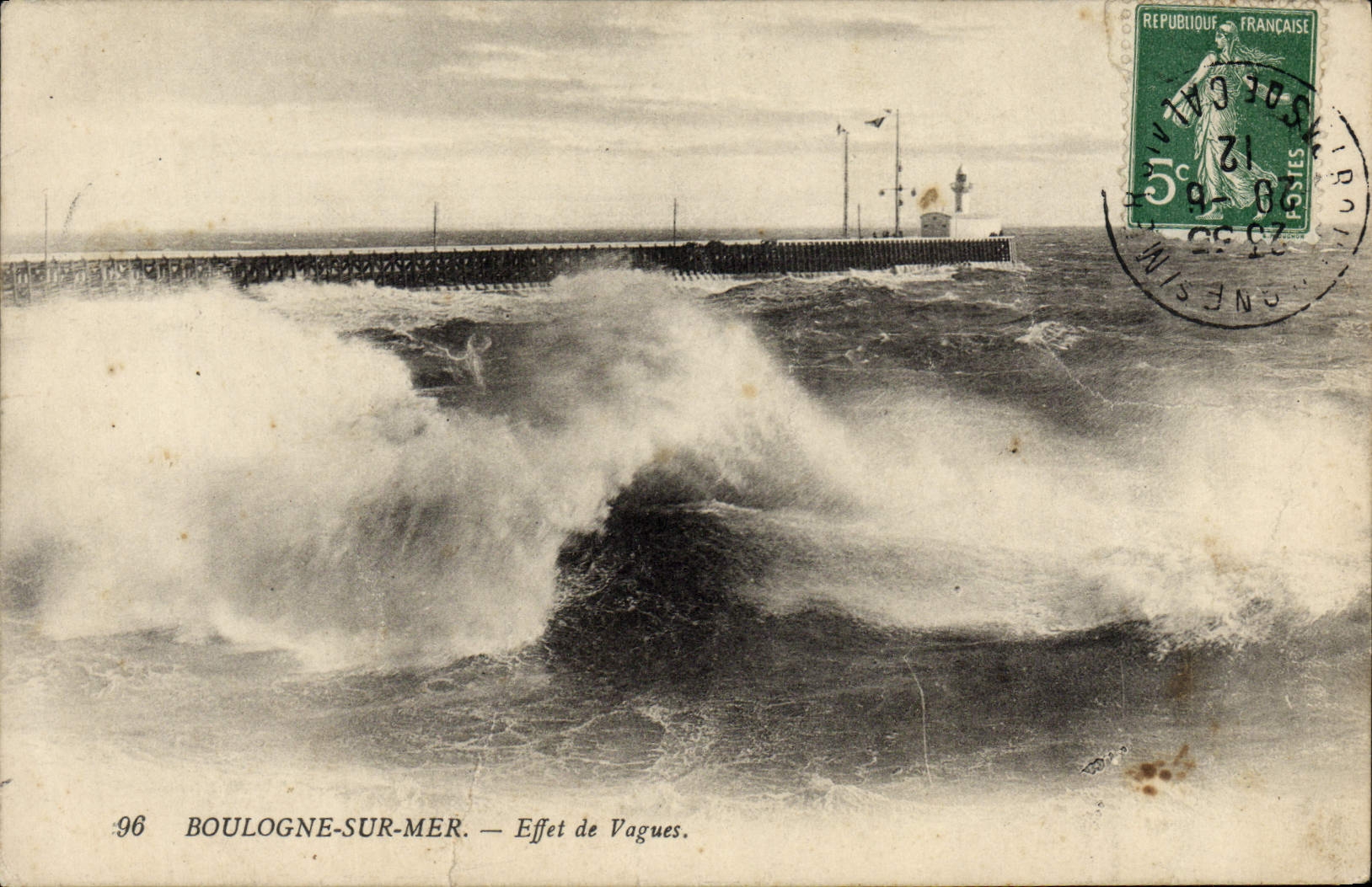 Boulogne-sur-Mer — Effet de Vagues — éditeur non visible, n° de série 96