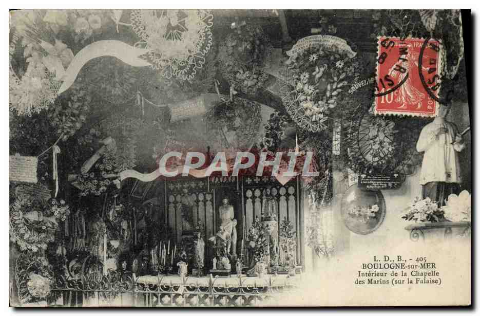 Intérieur de la Chapelle des Marins (sur la Falaise) — Boulogne-sur-Mer — L. D. B. - 405