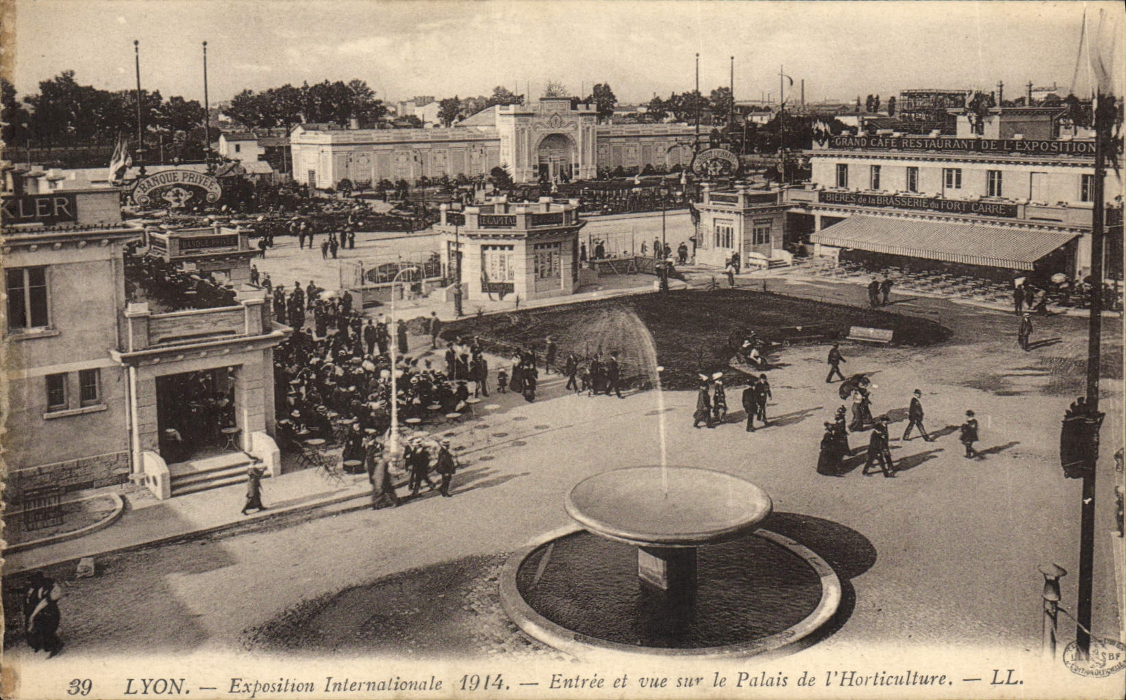 CPA Lyon Exposition Internationale Entree et Vue Sur le Palais de l'horticulture 