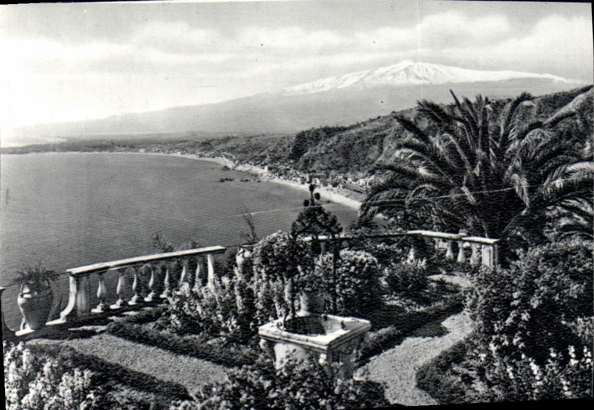 CPM Taormina L'Etna dal Giardino Conte Marzotto