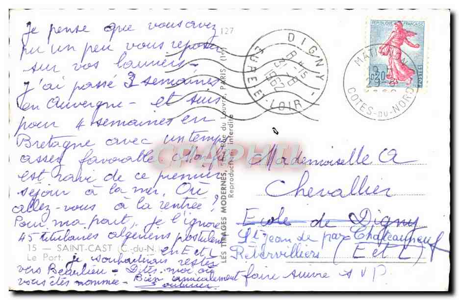 CPM Saint Cast Le Port — Reverso