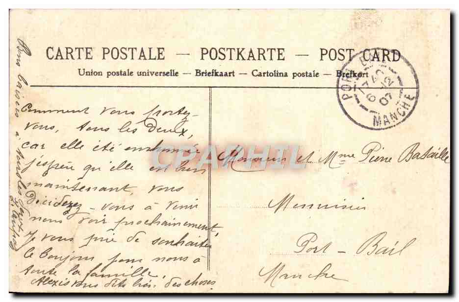 Dol - Intérieur de la Cathédrale — la Chaire et le Cœur — Bilard-Gazenger, lib. Dol — Verso