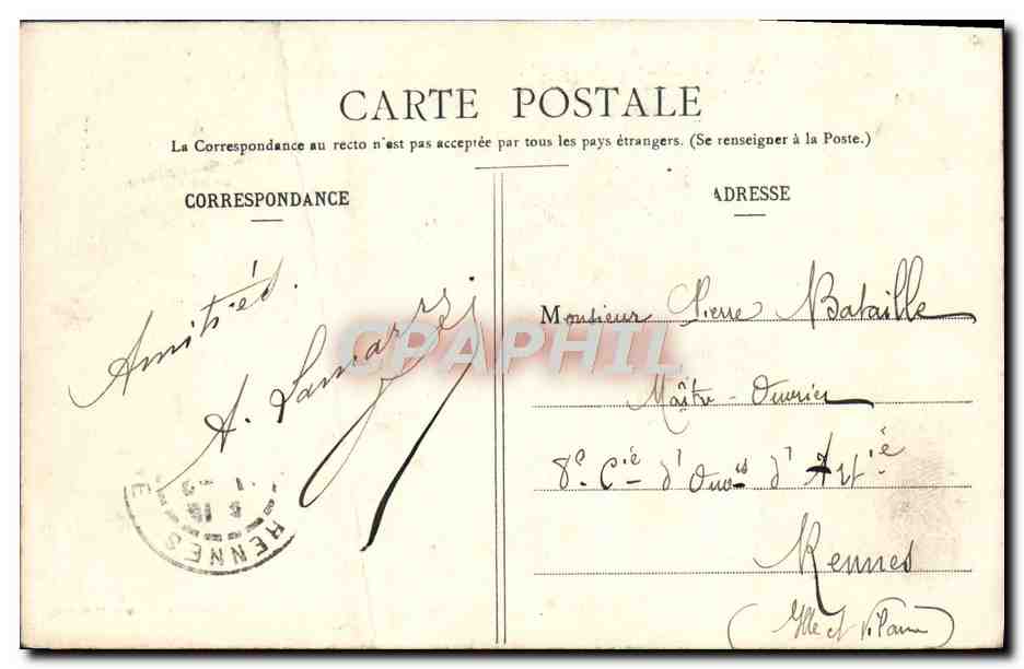 CPA Le Legue St Brieuc Entree du Port et du Bassin a Flot — Rückseite