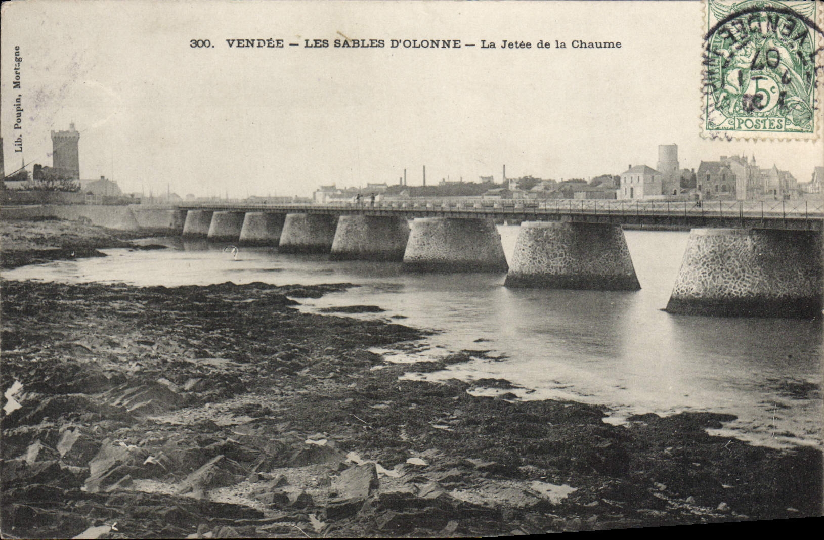 Les Sables-d'Olonne — La Jetée de la Chaume — Lib. Poupia, Mortagne
