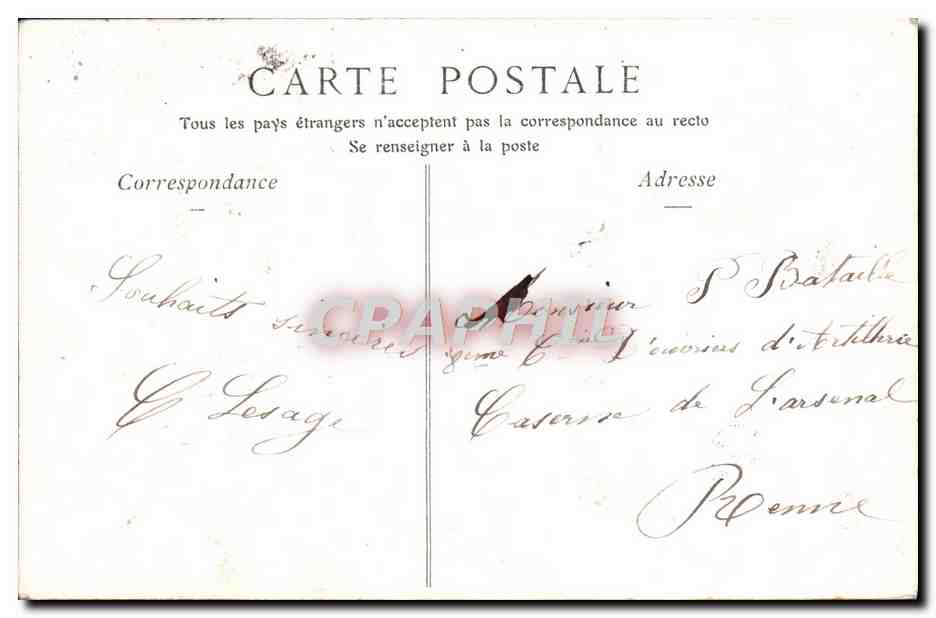 CPA Meilleurs Souhaits Enfant — Rückseite