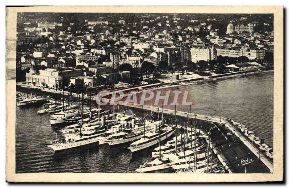 CPA Cannes Vue Prise Par Avion Bateaux
