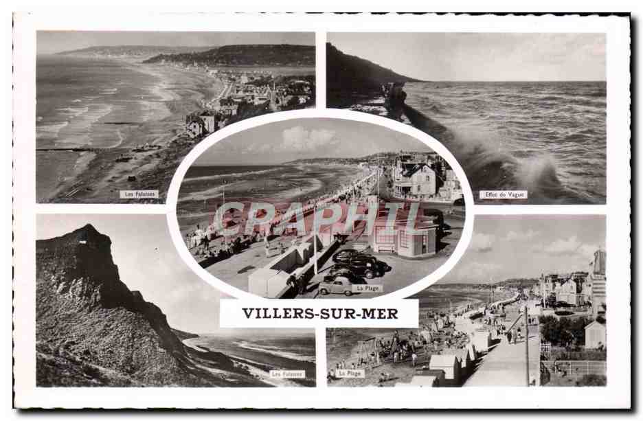 CPM Villers Sur Mer Falaises Effet de vague La plage 
