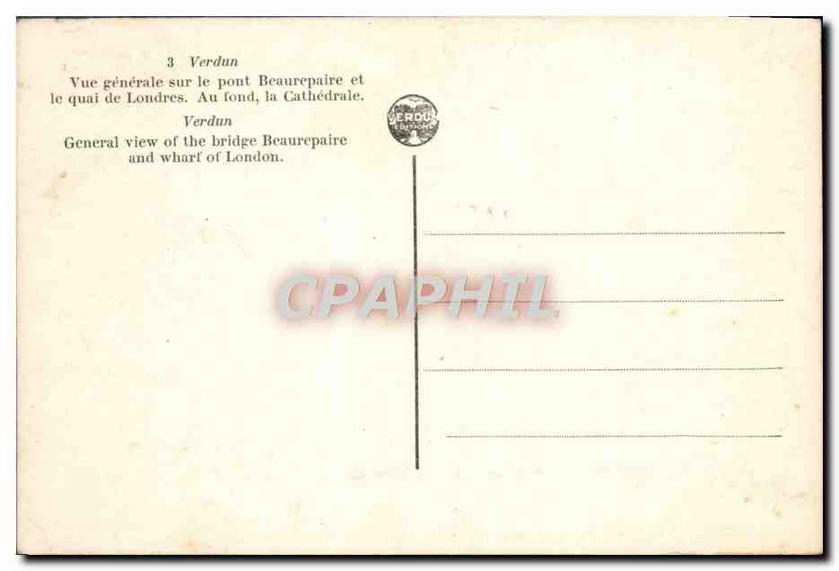 CPM Verdun Vue Generale Sur Le Pont Beaurepaire et le quai de Londres Au fond la cathedrale — Reverso