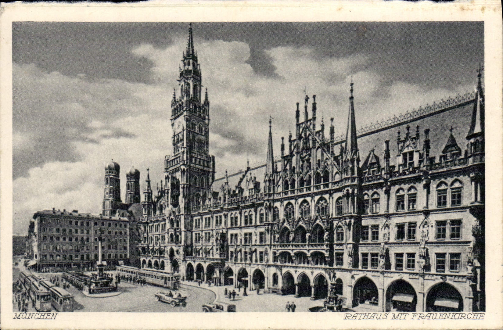CPA Munchen Rathaus Mit Frauenkirche