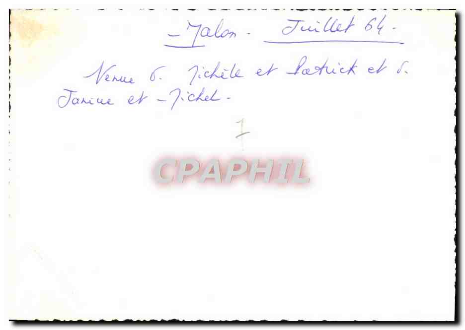 Photo 1964 Malon — Rückseite
