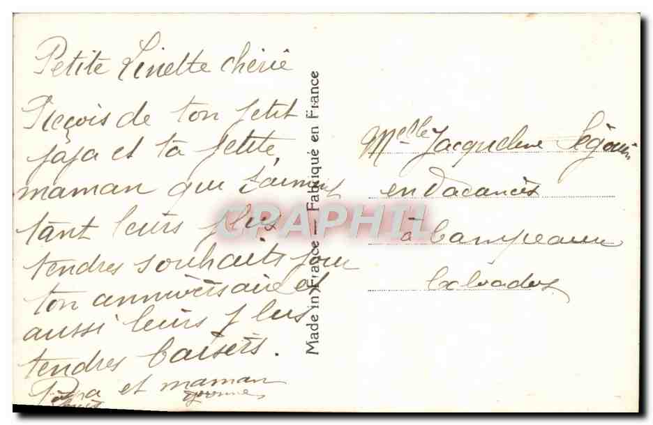 CPA Heureux Anniversaire Fleurs — Rückseite