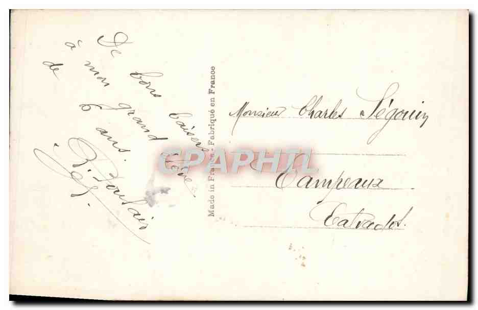 CPA Fleurs — Verso
