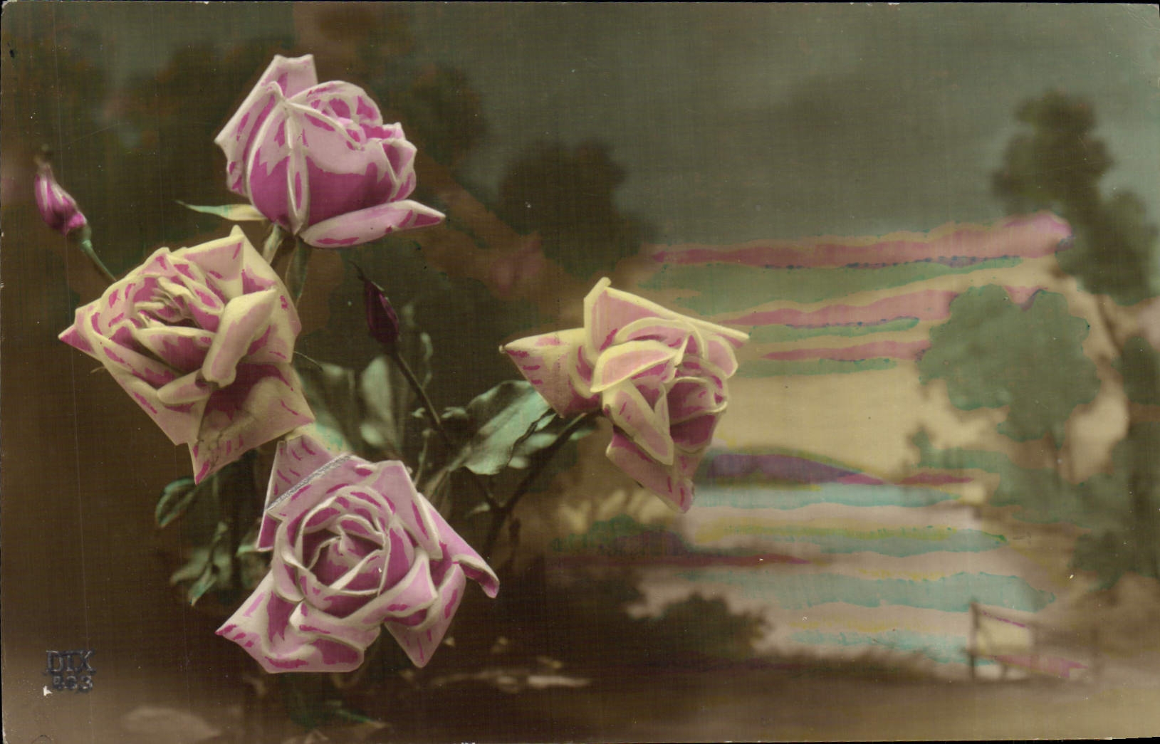 CPA Fantaisie Fleurs