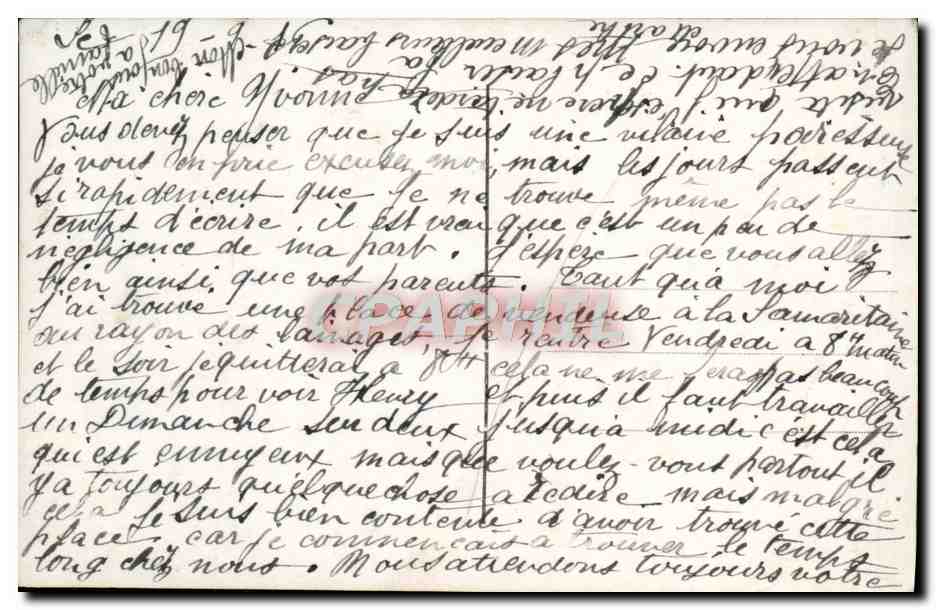 CPA Fantaisie Fleurs — Rückseite