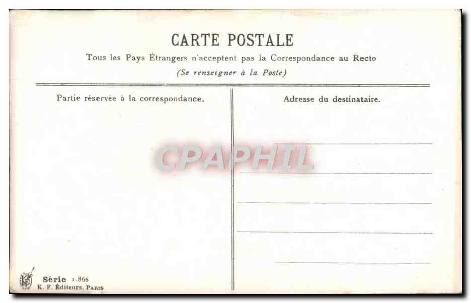 CPA Fantaisie Fleurs — Rückseite
